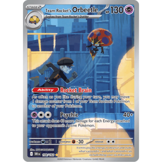 Team Rocket's Orbeetle 198/182  - Holofoil SV10 Destined Rivals - Illustration Rare