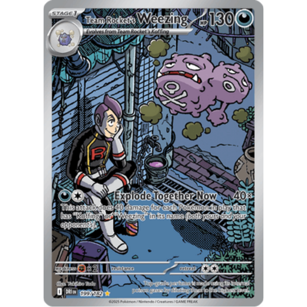 Team Rocket's Weezing 199/182  - Holofoil SV10 Destined Rivals - Illustration Rare