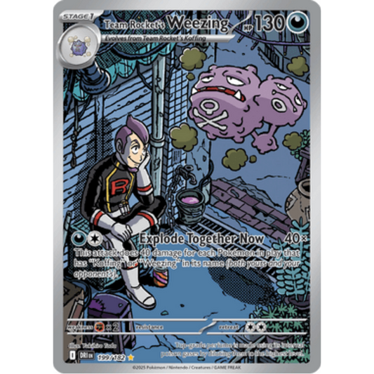 Team Rocket's Weezing 199/182  - Holofoil SV10 Destined Rivals - Illustration Rare