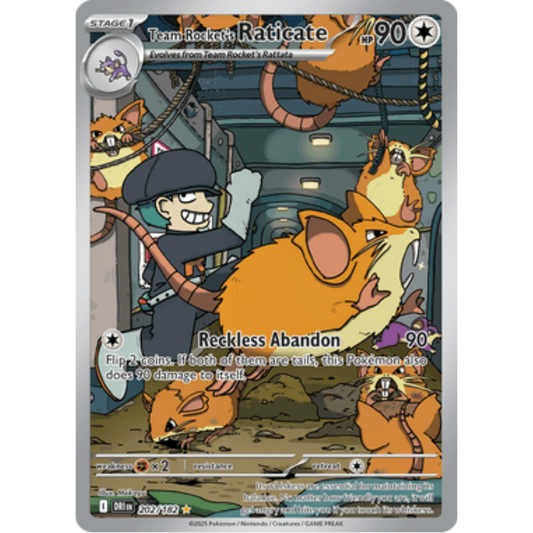 Team Rocket's Raticate 202/182  - Holofoil SV10 Destined Rivals - Illustration Rare