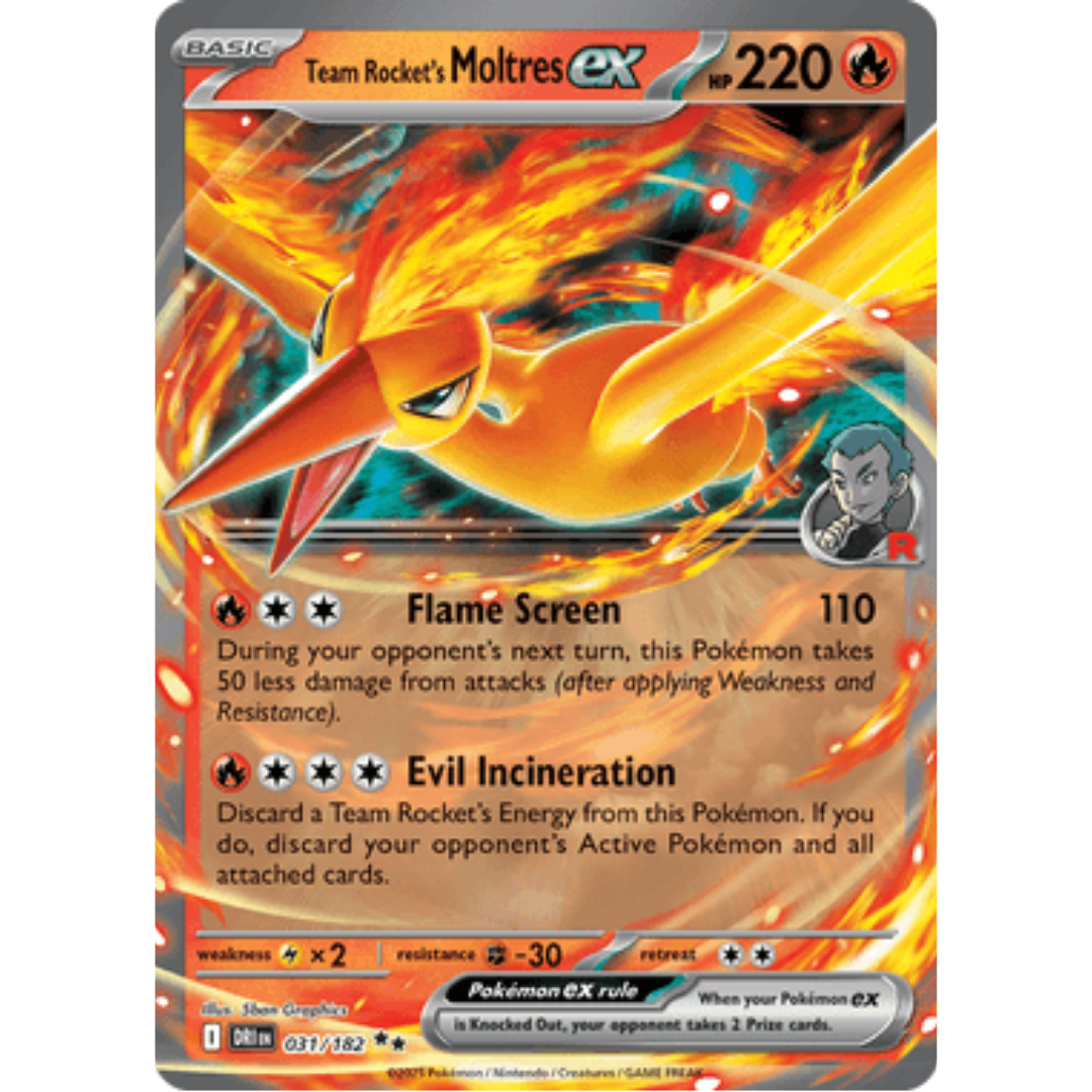 Team Rocket's Moltres ex 031  - Holofoil SV10 Destined Rivals - Double Rare