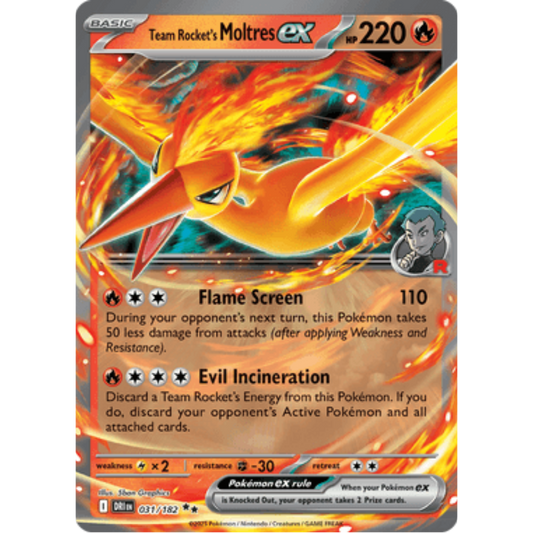 Team Rocket's Moltres ex 031  - Holofoil SV10 Destined Rivals - Double Rare