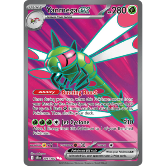 Yanmega ex 206/182  - Holofoil SV10 Destined Rivals - Ultra Rare