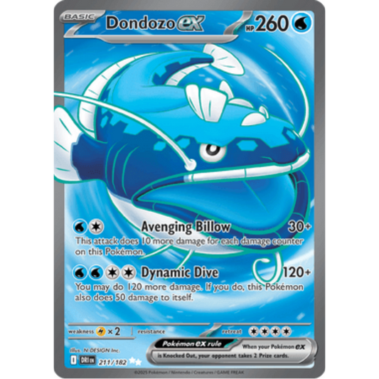 Dondozo ex 211/182  - Holofoil SV10 Destined Rivals - Ultra Rare