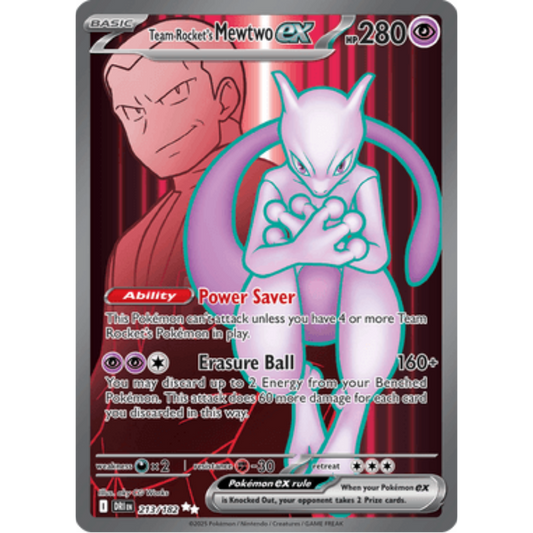 Team Rocket's Mewtwo ex 213/182  - Holofoil SV10 Destined Rivals - Ultra Rare