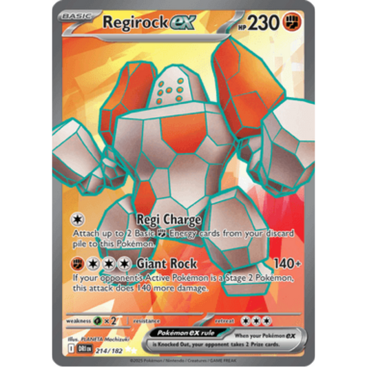 Regirock ex 214/182  - Holofoil SV10 Destined Rivals - Ultra Rare