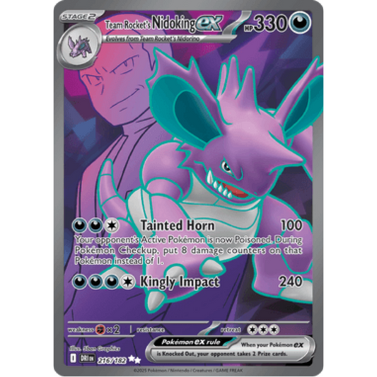 Team Rocket's Nidoking ex 216/182  - Holofoil SV10 Destined Rivals - Ultra Rare