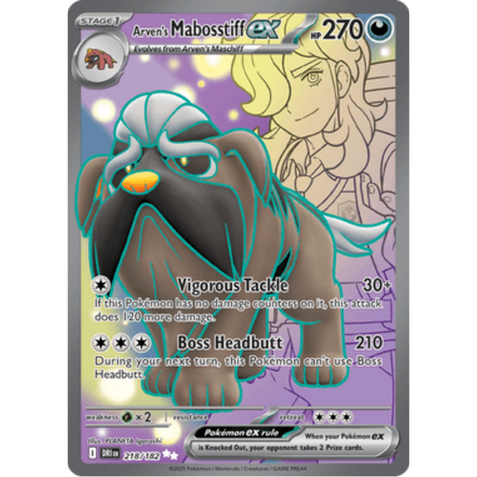 Arven's Mabosstiff ex 218/182  - Holofoil SV10 Destined Rivals - Ultra Rare