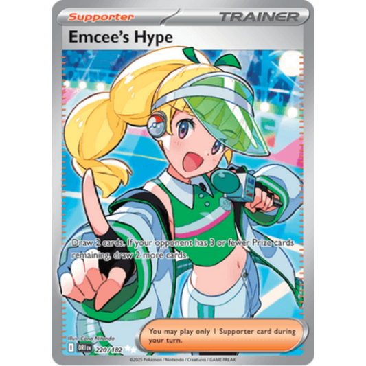 Emcee's Hype 220/182  - Holofoil SV10 Destined Rivals - Ultra Rare
