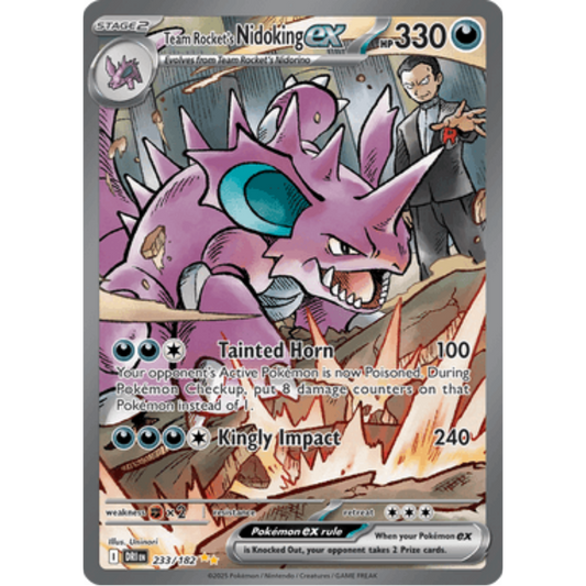 Team Rocket's Nidoking ex 233/182  - Holofoil SV10 Destined Rivals - Special Illustration Rare