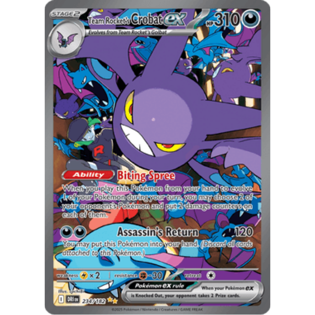 Team Rocket's Crobat ex 234/182  - Holofoil SV10 Destined Rivals - Special Illustration Rare
