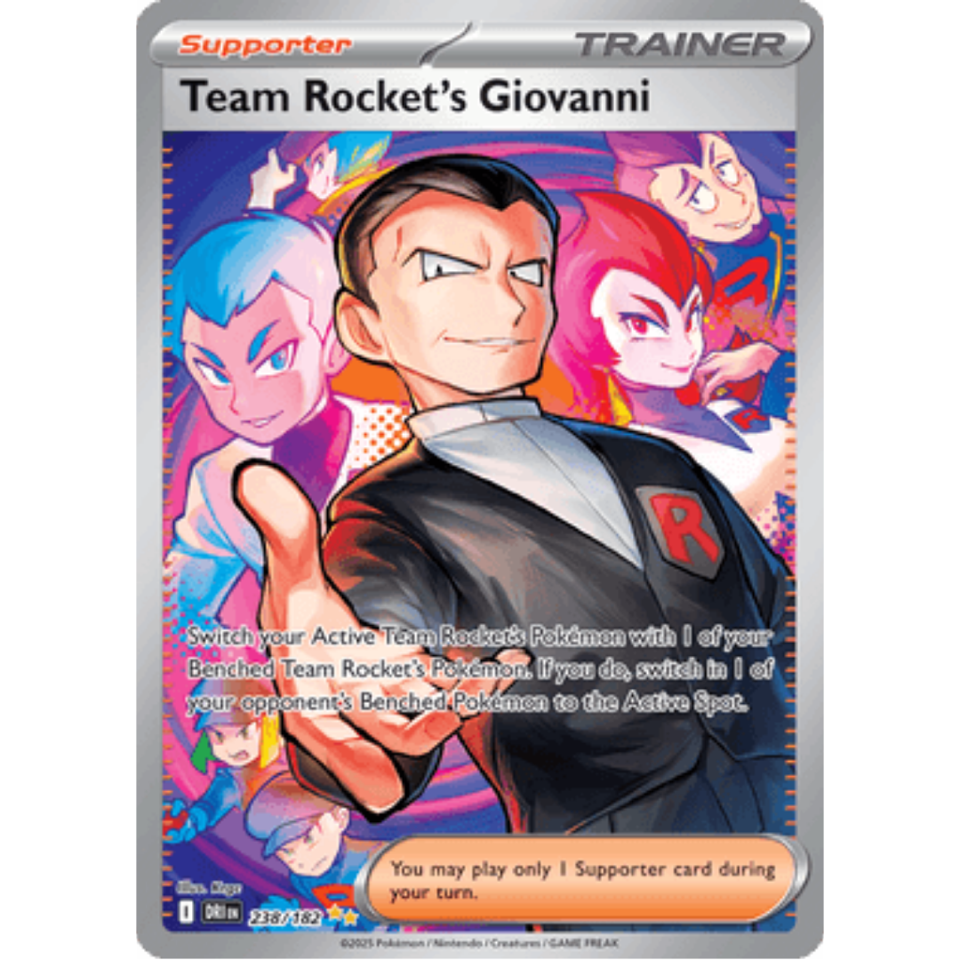 Team Rocket's Giovanni 238/182  - Holofoil SV10 Destined Rivals - Special Illustration Rare