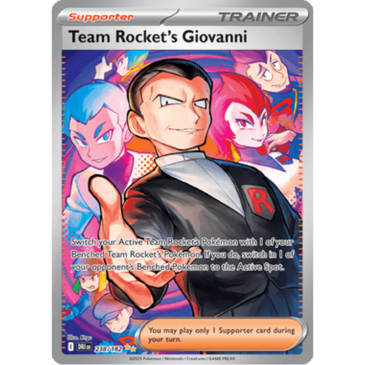 Team Rocket's Giovanni 238/182  - Holofoil SV10 Destined Rivals - Special Illustration Rare