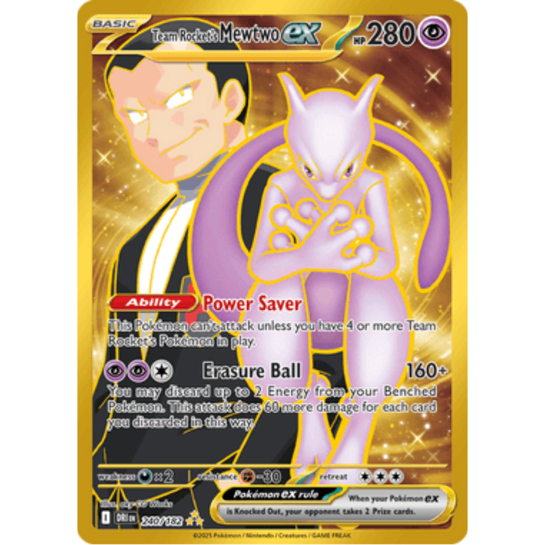 Team Rocket's Mewtwo ex 240/182  - Holofoil SV10 Destined Rivals - Hyper Rare
