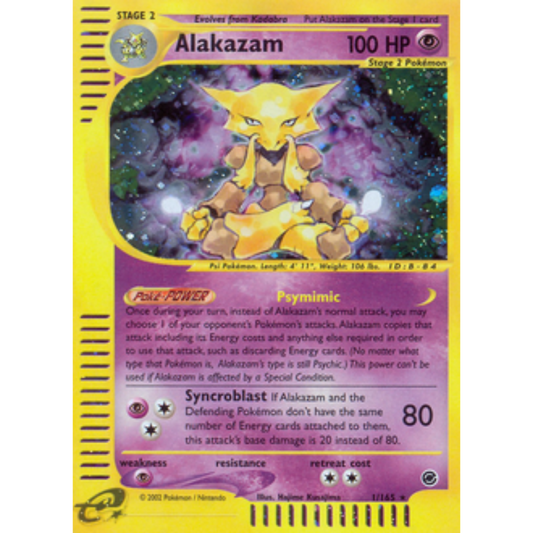 Alakazam (1) 001  - Holofoil Expedition - Holo Rare