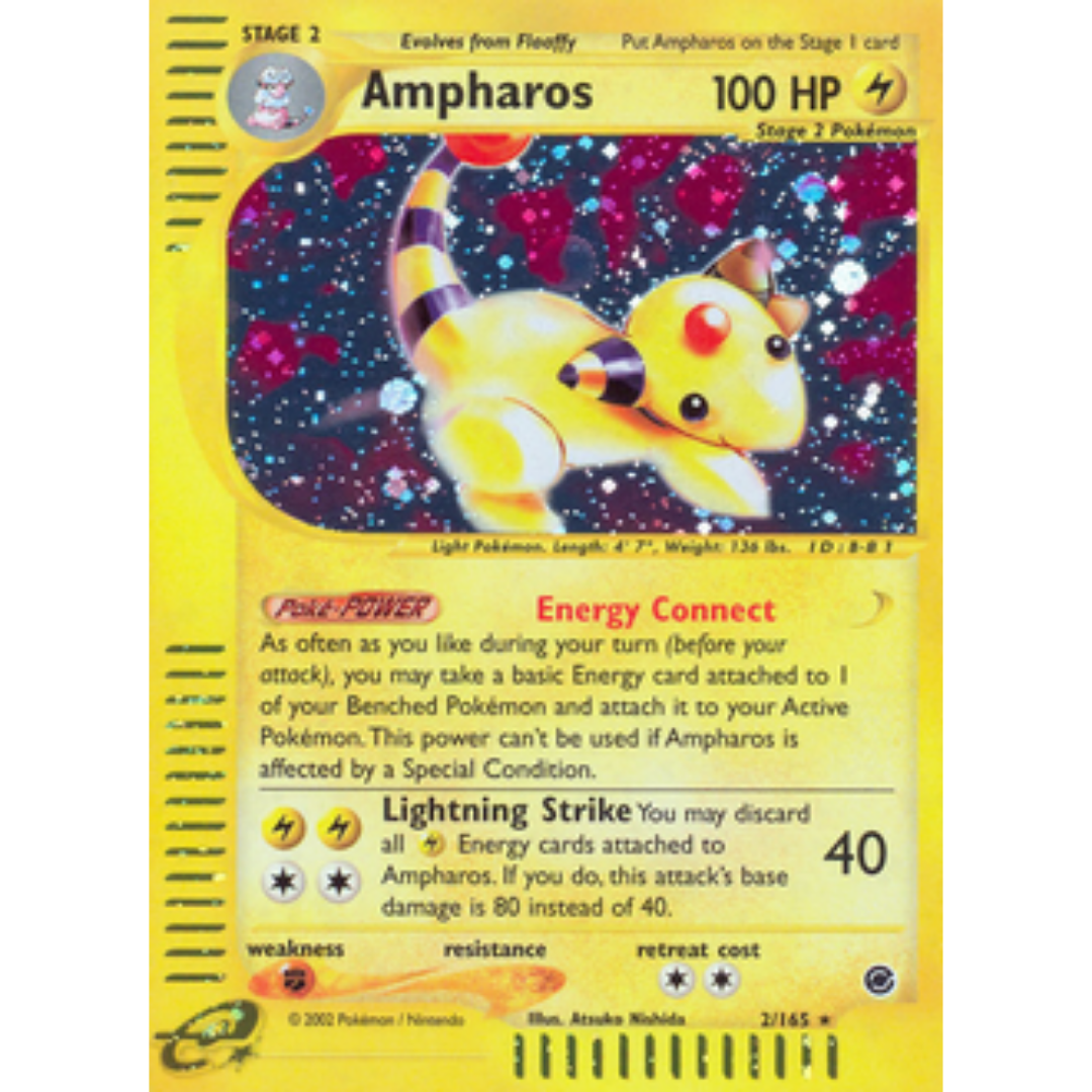 Ampharos (2) 002  - Holofoil Expedition - Holo Rare