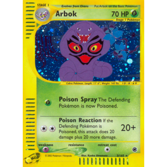 Arbok (3) 003  - Holofoil Expedition - Holo Rare