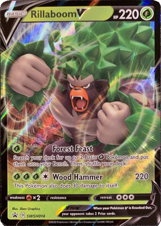 Rillaboom V SWSH014  - Holofoil SWSH Sword & Shield Promo Cards - Promo