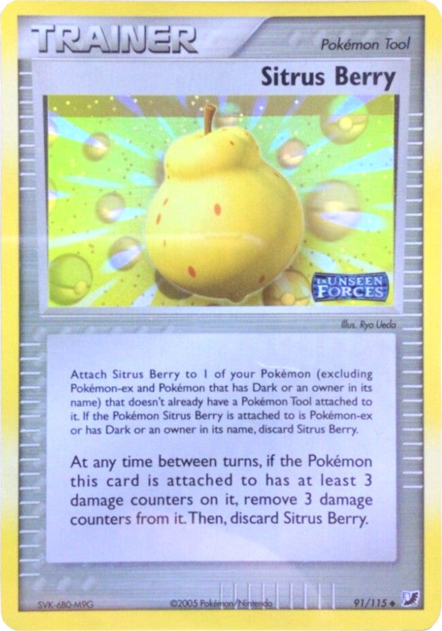 Sitrus Berry  - Reverse Holofoil Unseen Forces - Uncommon
