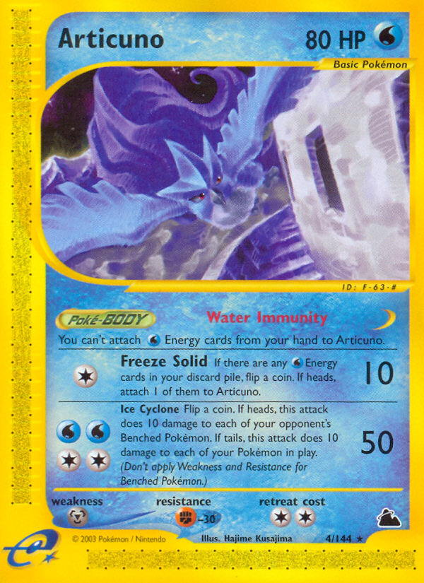 Articuno (4)  Skyridge - Rare