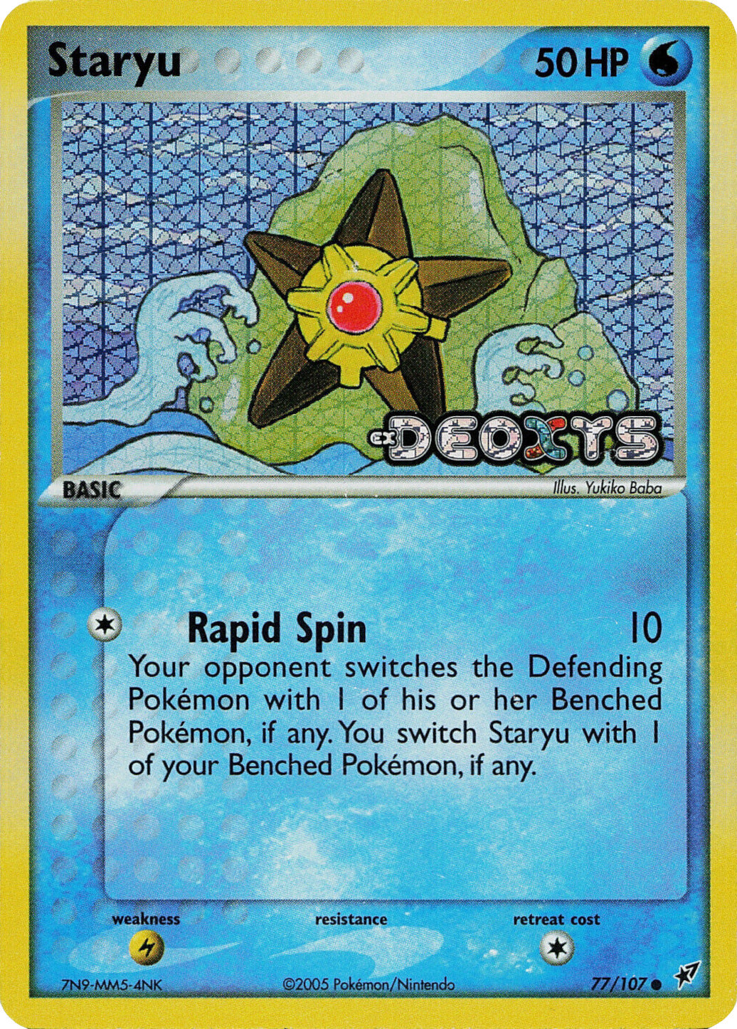Staryu  - Reverse Holofoil Deoxys - Common