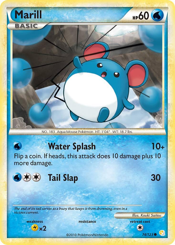Marill 074  HeartGold SoulSilver - Common