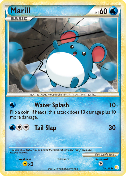 Marill 074  HeartGold SoulSilver - Common