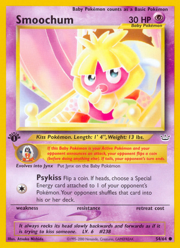Smoochum 054  - 1st Edition Neo Revelation - Common