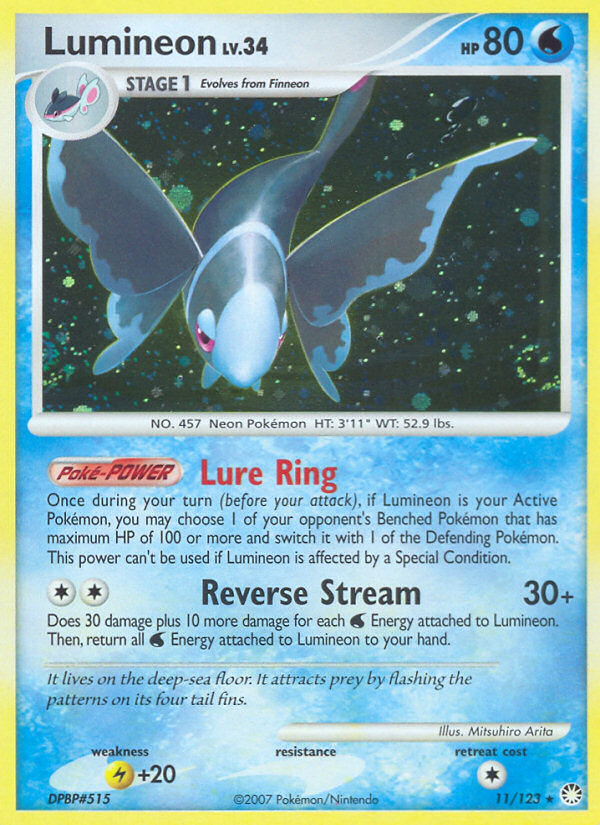Lumineon  - Holofoil Mysterious Treasures - Holo Rare