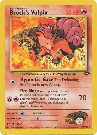 Brock's Vulpix 037  - Unlimited Gym Challenge - Uncommon