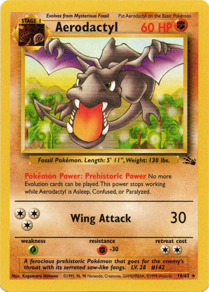 Aerodactyl (16) 016  - Unlimited Fossil - Rare