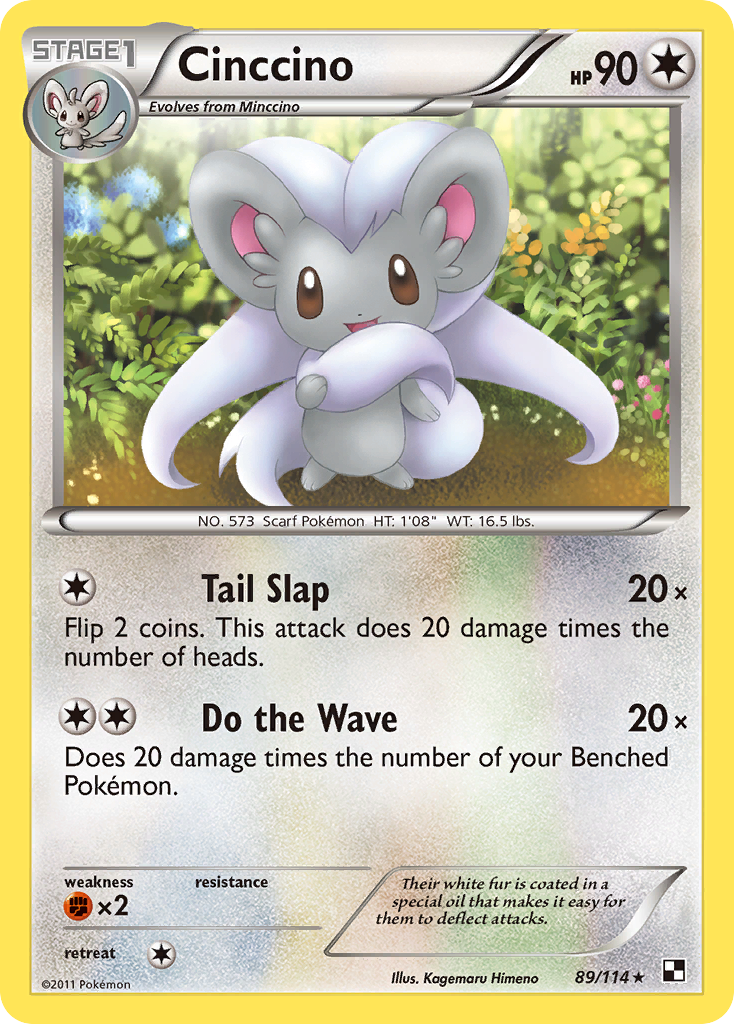 Cinccino  Black and White - Rare