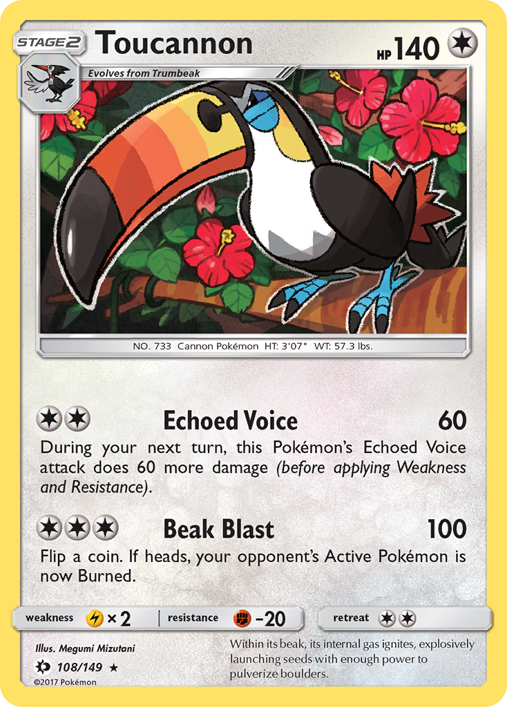 Toucannon 108  SM Base Set - Rare