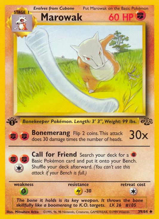 Marowak 039/64  - 1st Edition Jungle - Uncommon
