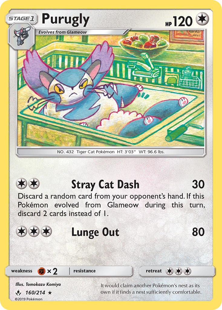 Purugly 160  SM  Unbroken Bonds - Rare