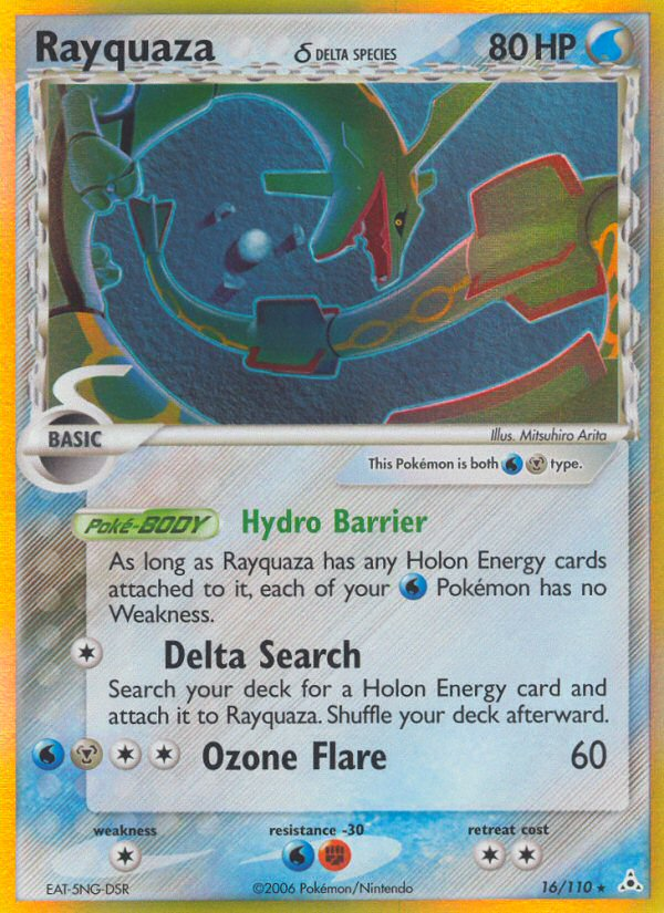 Rayquaza - 016/110 (Delta Species)/110  - Holofoil Holon Phantoms - Holo Rare