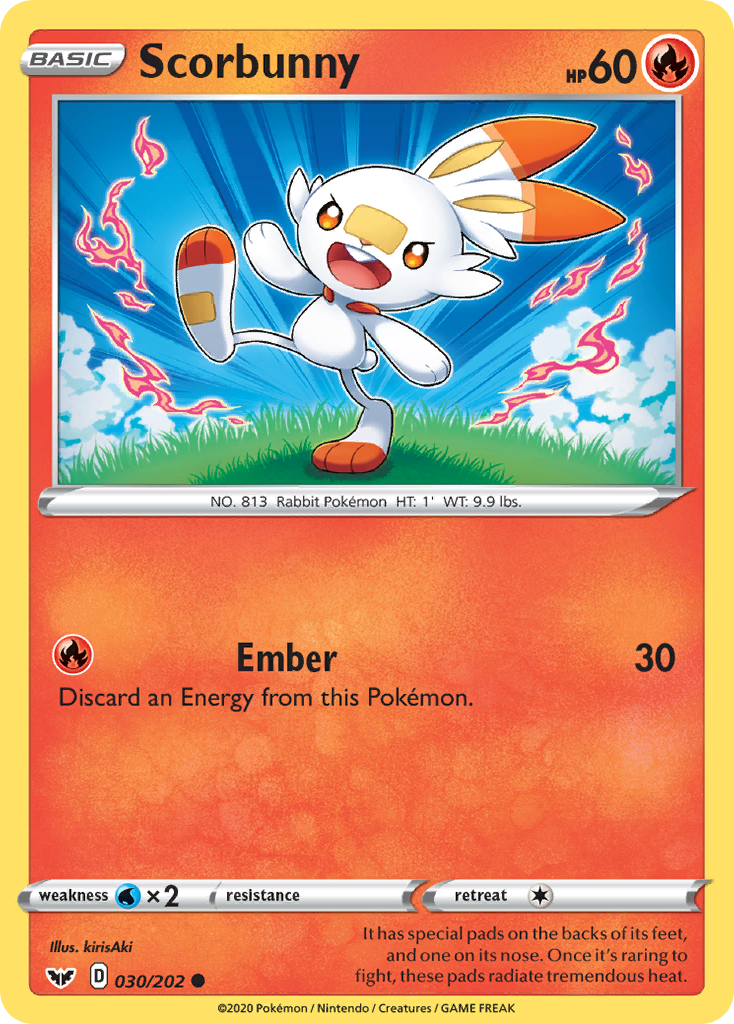 Scorbunny (030) 030  SWSH01 Sword & Shield Base Set - Common