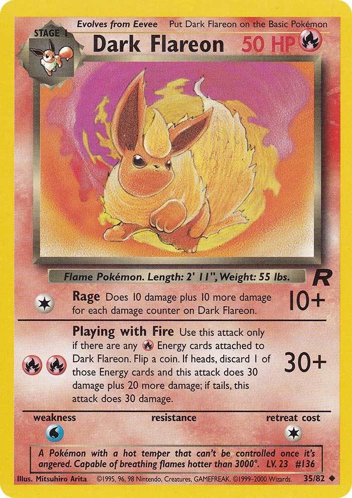 Dark Flareon 035  - Unlimited Team Rocket - Uncommon