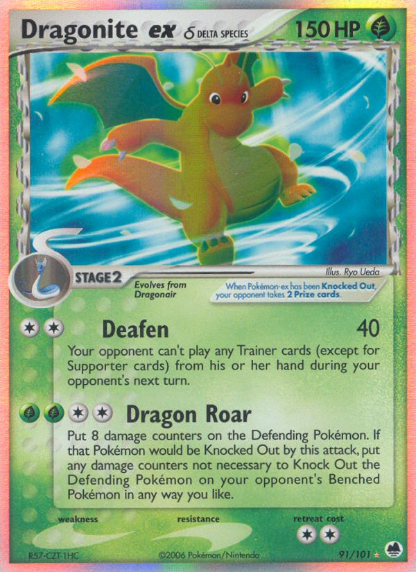 Dragonite ex (Delta Species)  - Holofoil Dragon Frontiers - Ultra Rare
