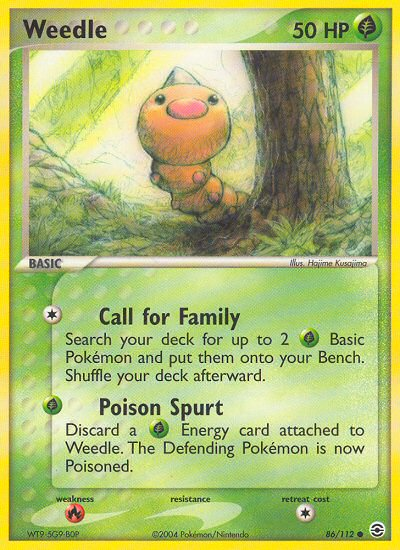 Weedle 086  FireRed & LeafGreen - Common