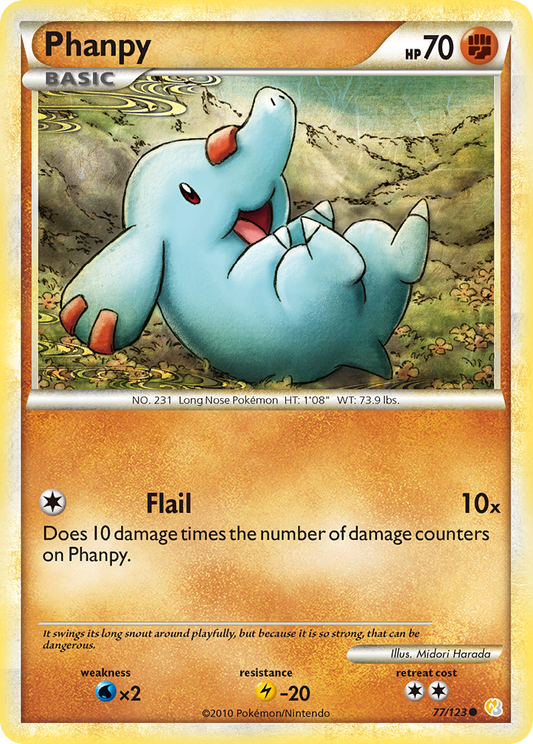 Phanpy 077  HeartGold SoulSilver - Common