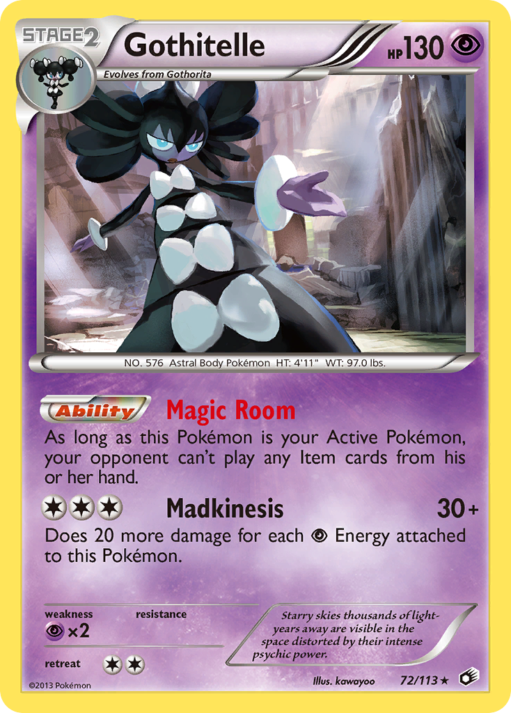 Gothitelle 072  - Holofoil Legendary Treasures - Holo Rare