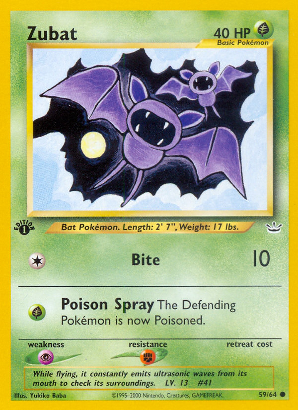 Zubat 059  - 1st Edition Neo Revelation - Common