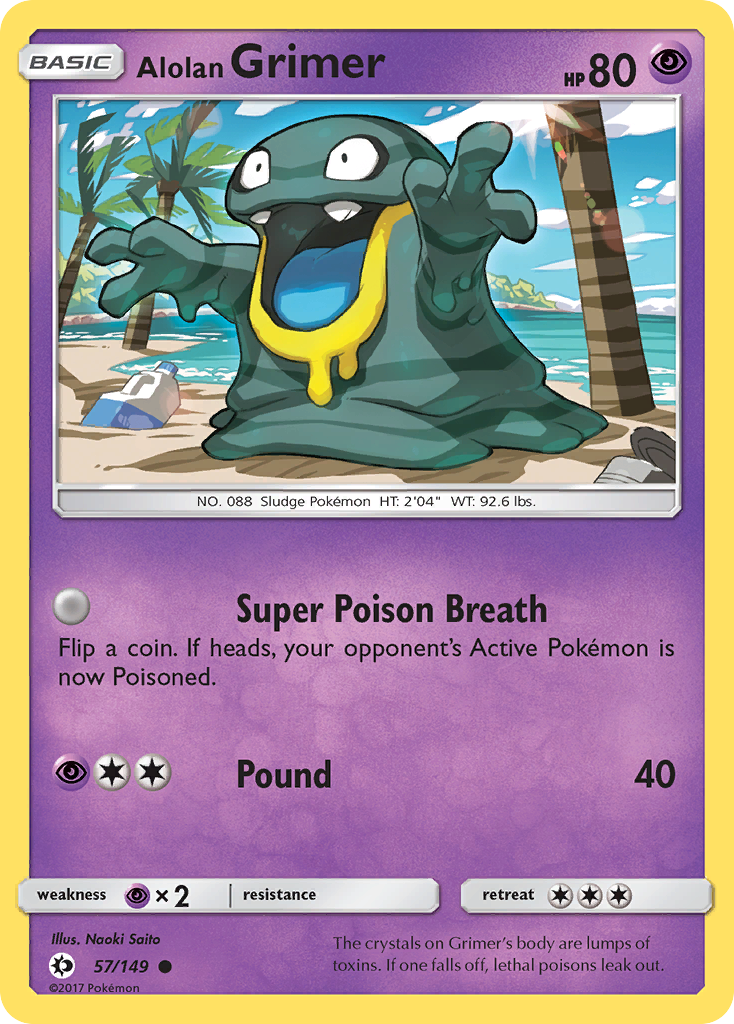 Alolan Grimer 057  SM Base Set - Common