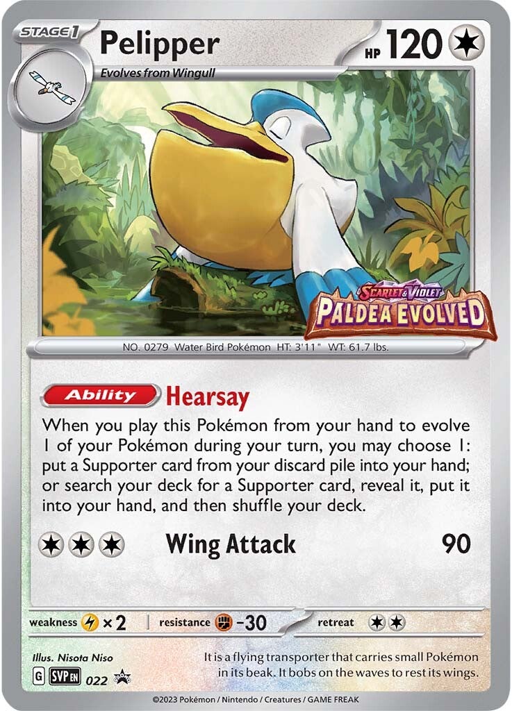 Pelipper 022  - Holofoil SV Scarlet & Violet Promo Cards - Promo