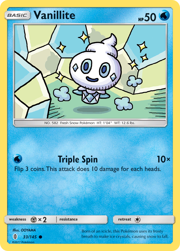 Vanillite 033  SM  Guardians Rising - Common