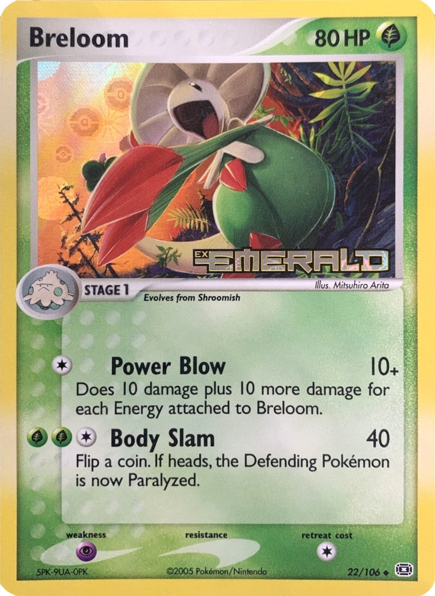 Breloom  - Reverse Holofoil Emerald - Uncommon