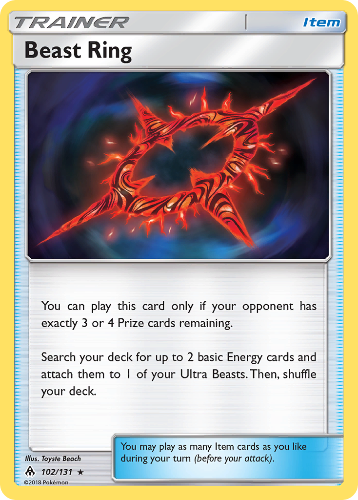 Beast Ring 102  SM  Forbidden Light - Rare