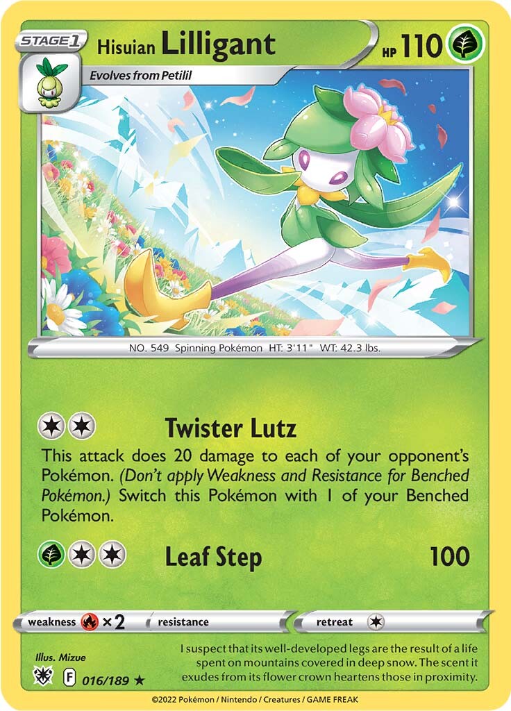 Hisuian Lilligant 016  - Holofoil SWSH10 Astral Radiance - Holo Rare