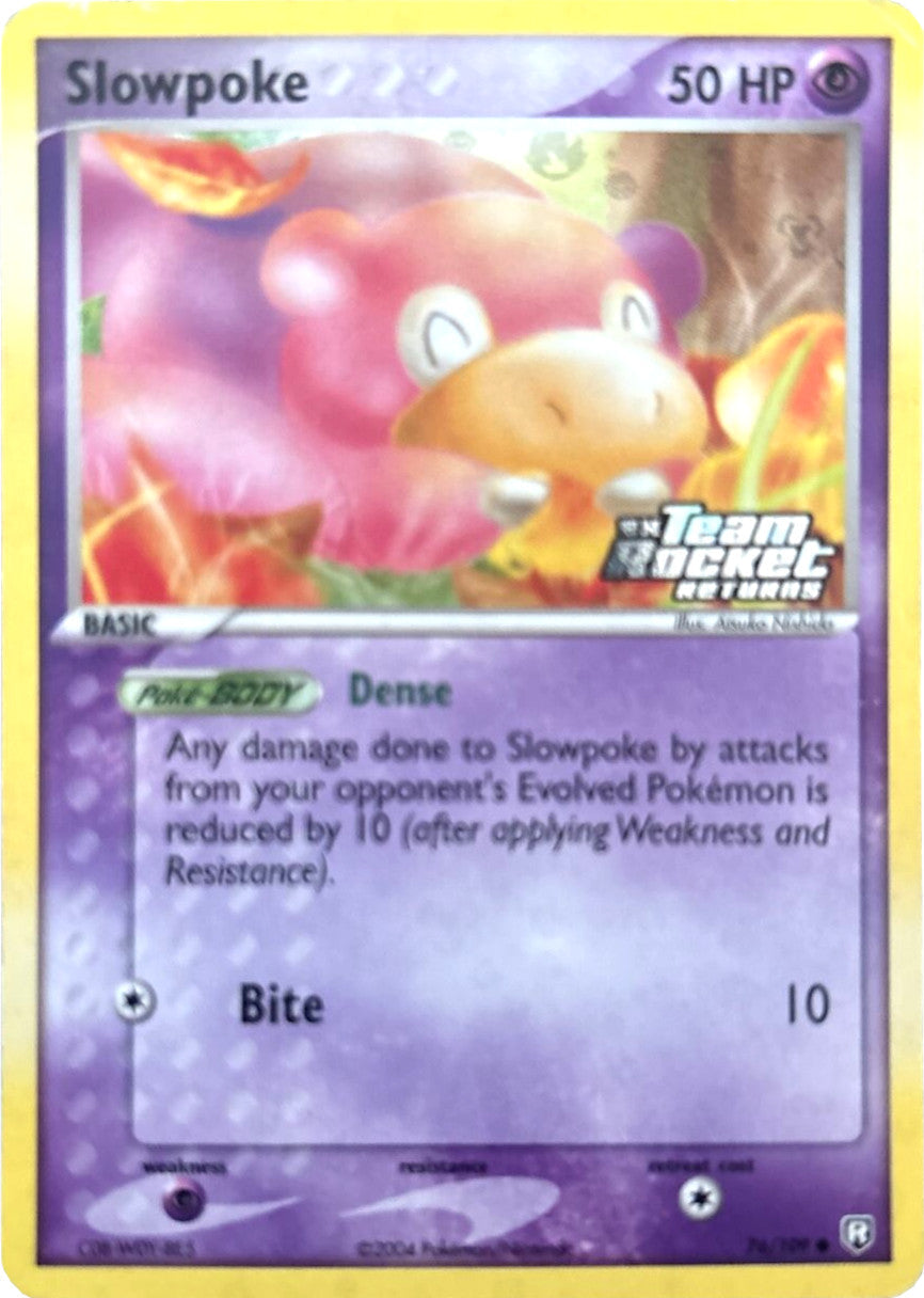 Slowpoke 076  - Reverse Holofoil Team Rocket Returns - Common
